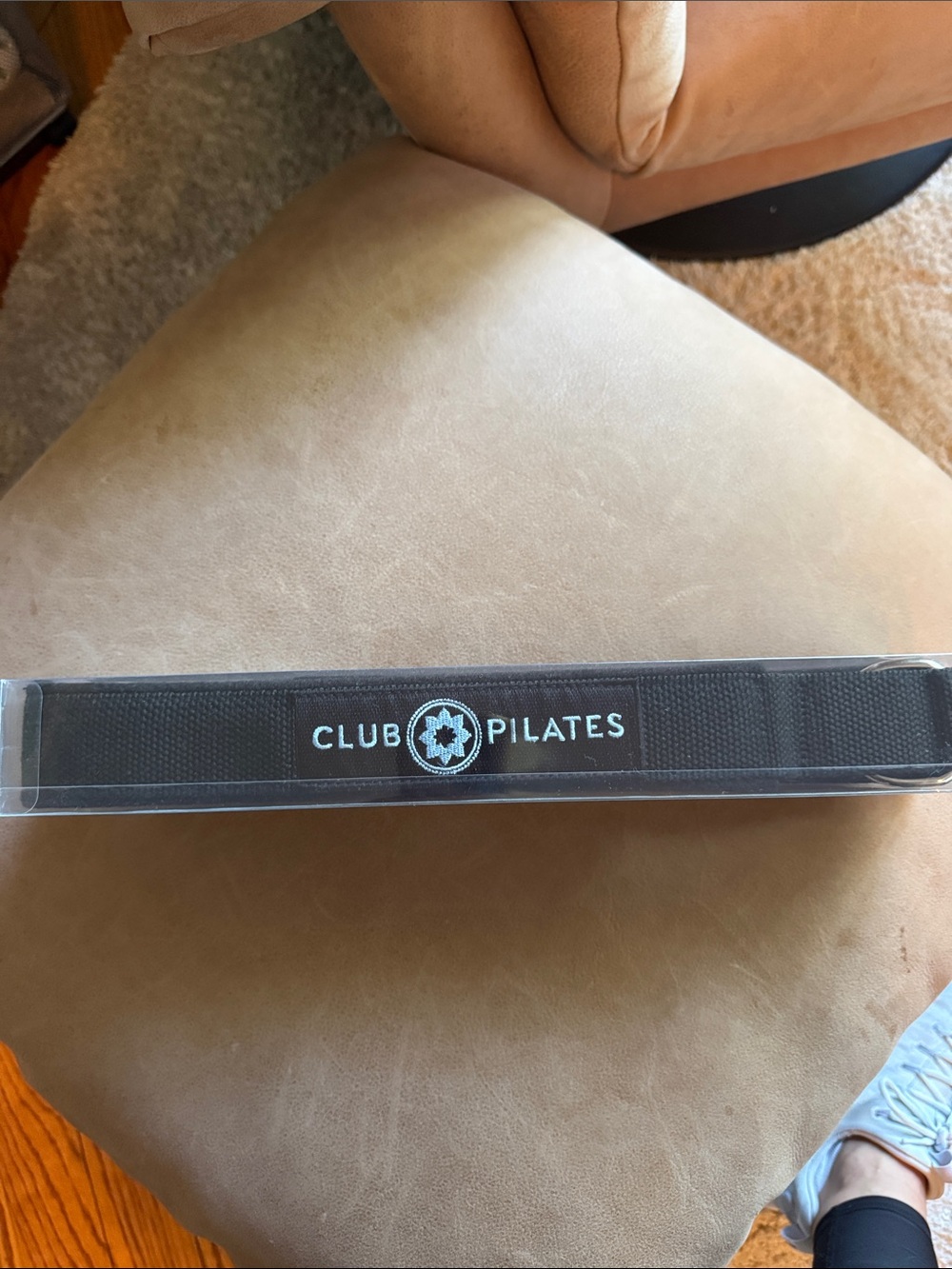 Club Pilates Black light Blue  Pilates Reformer Strap Black & Gold NWT